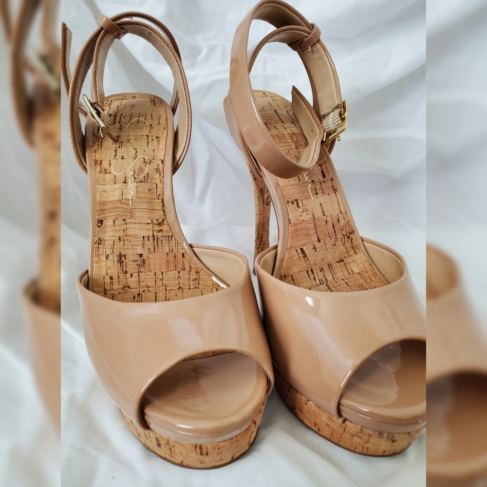 Jessica Simpson tan heels